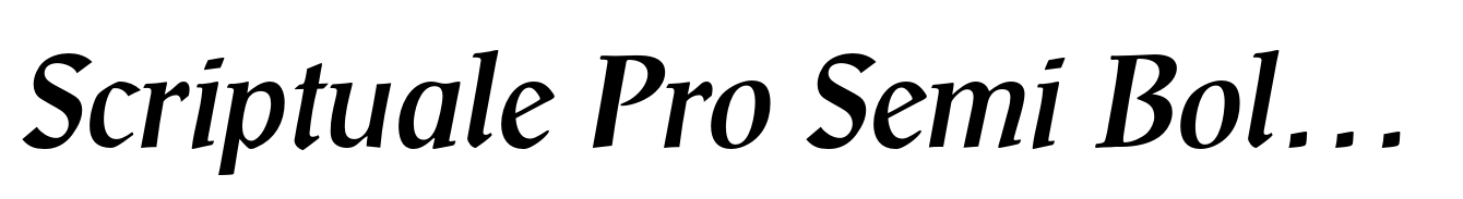 Scriptuale Pro Semi Bold Italic